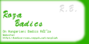 roza badics business card